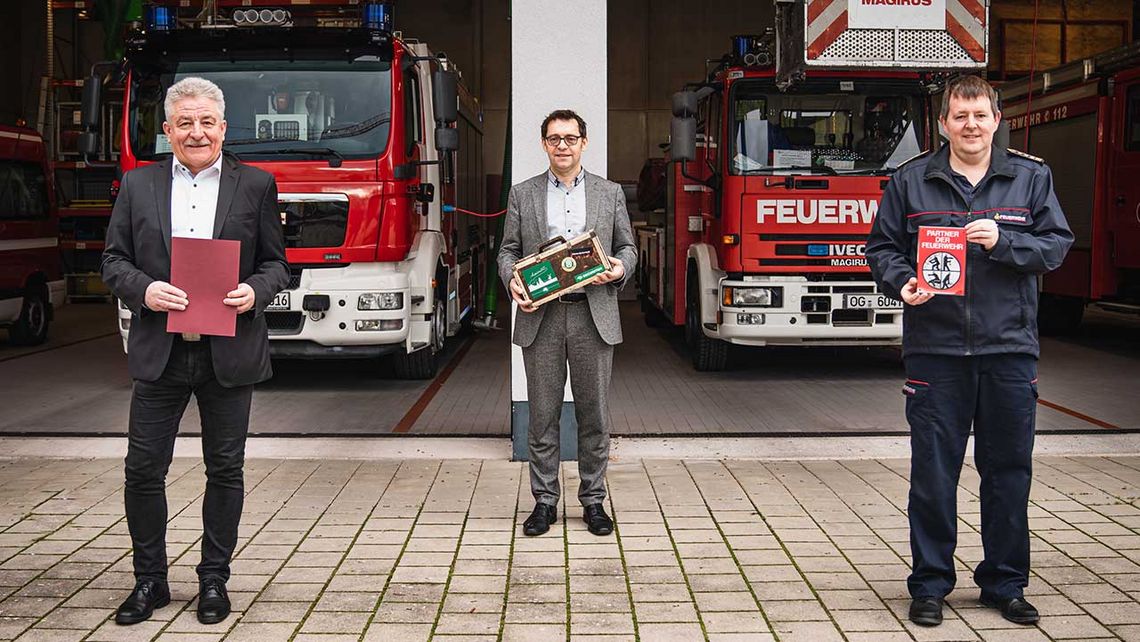 Verleihung der Urkunde "Partner der Feuerwehr"